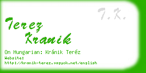 terez kranik business card