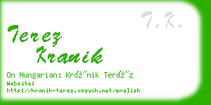 terez kranik business card